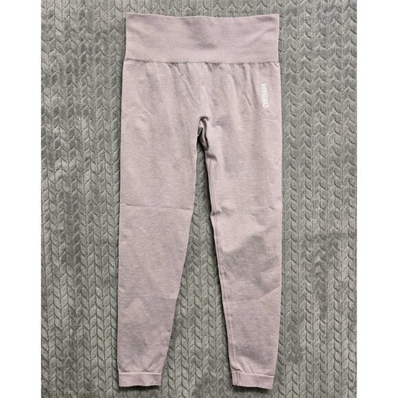 Gymshark Leggings‎ Women’s Small Seamless 2.0 Heather Pink Stretch 23” Inseam - Picture 1 of 6